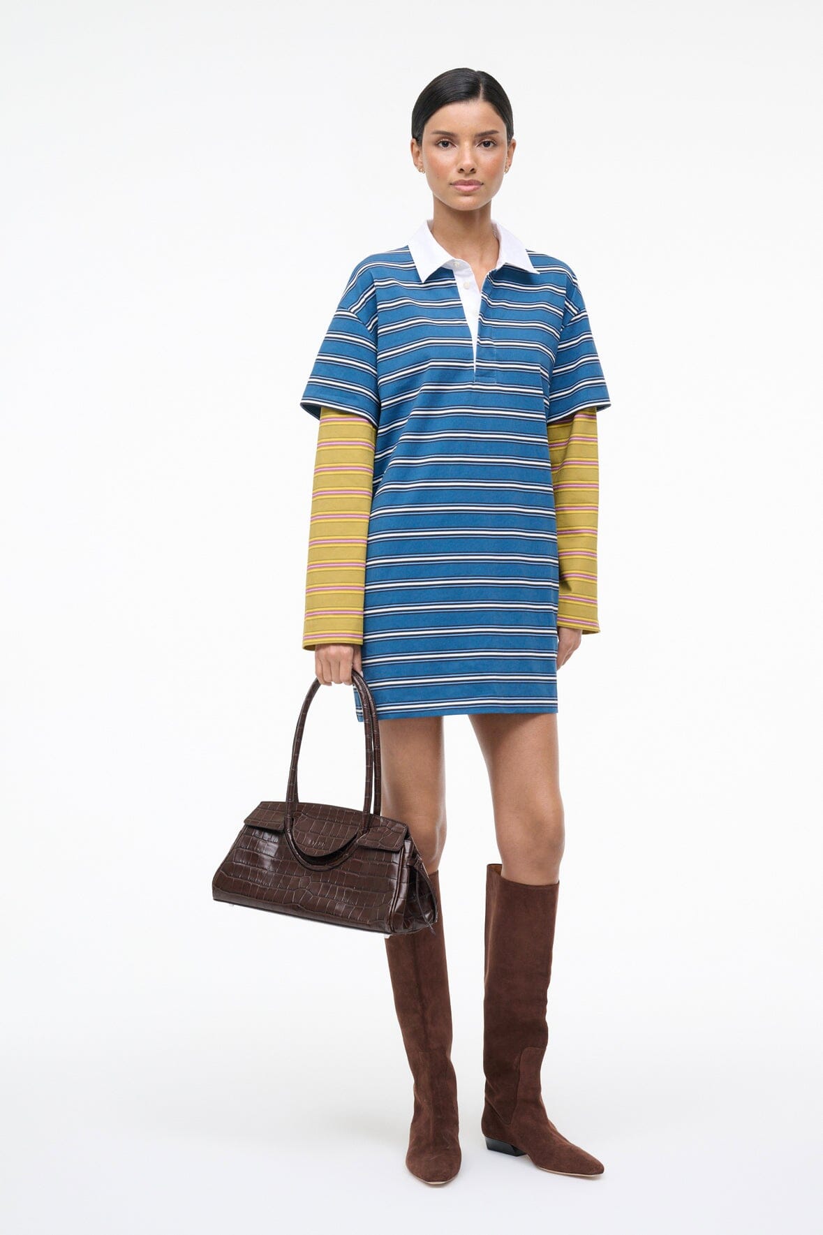 IVAR DRESS | CHARTREUSE STRIPE NAUTIC STRIPE