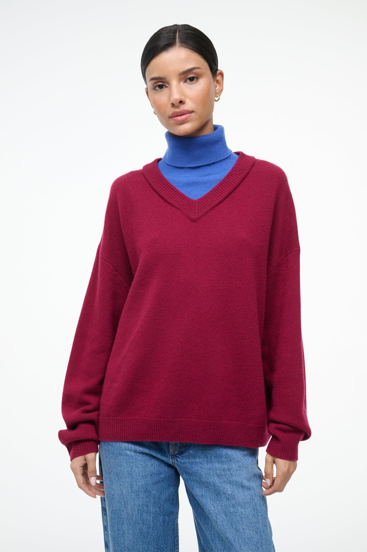 DORIS CASHMERE SWEATER | CRIMSON SAPPHIRE