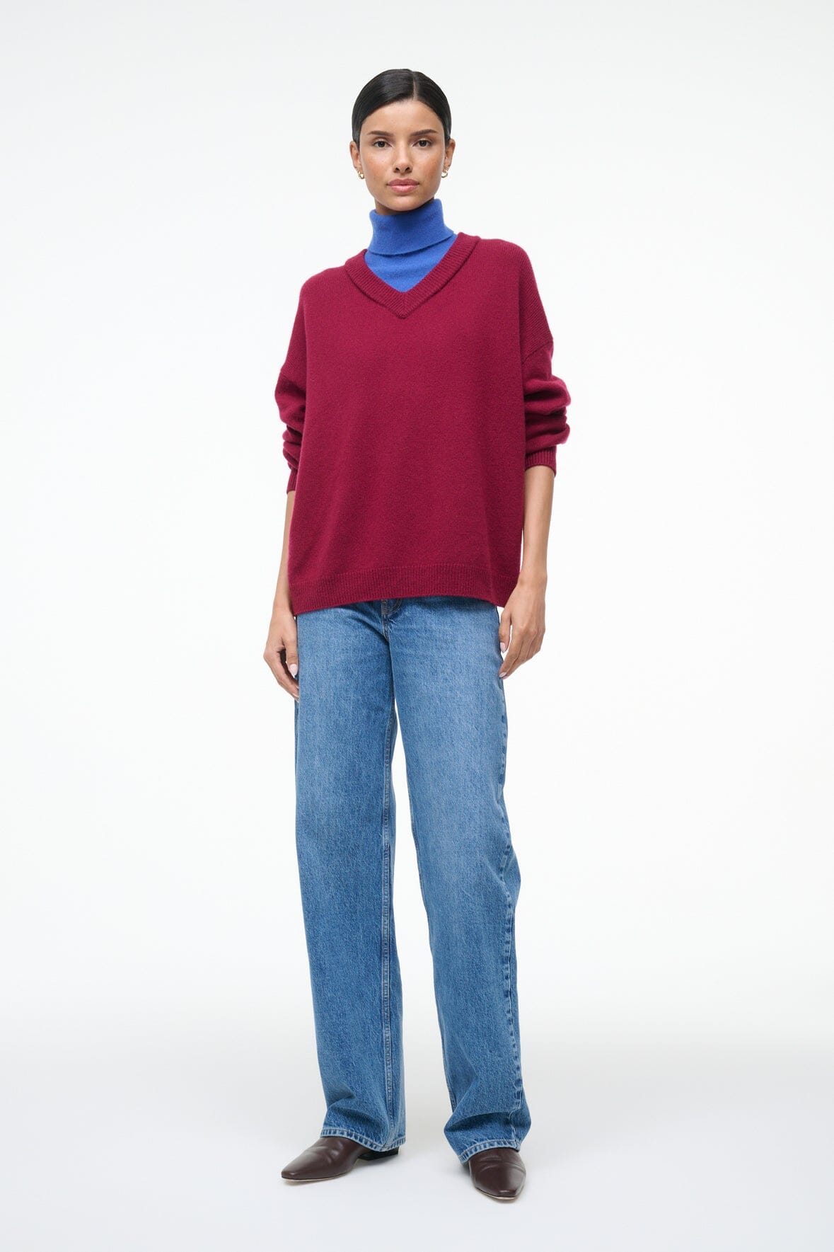 DORIS CASHMERE SWEATER | CRIMSON SAPPHIRE