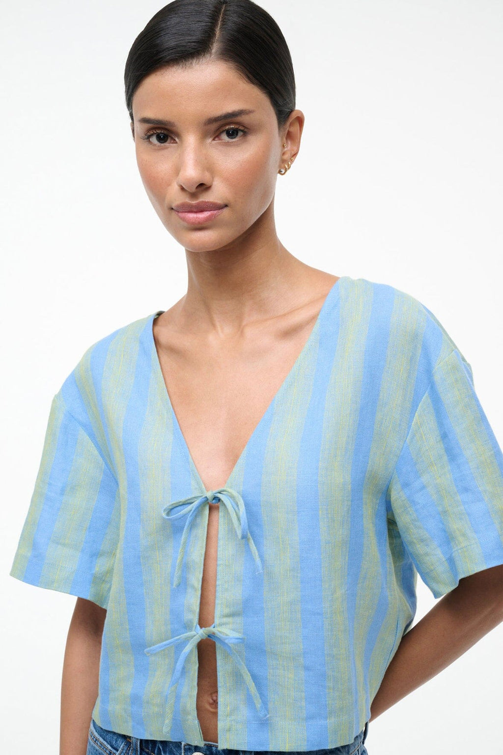 AVA LINEN TOP | SEAPORT STRIPE