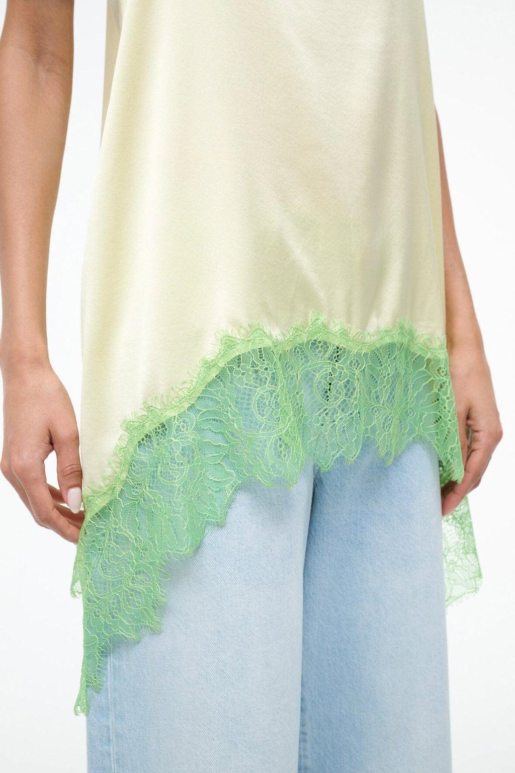CHLOE SILK CAMI | KEY LIME SPROUT