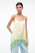 CHLOE SILK CAMI | KEY LIME SPROUT