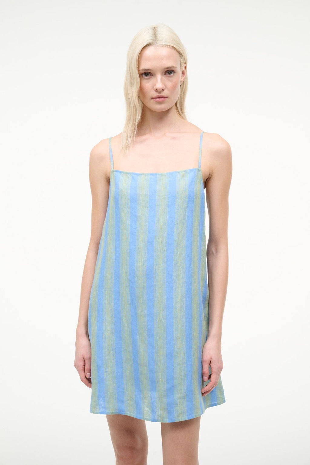 LAURA LINEN MINI DRESS | SEAPORT STRIPE
