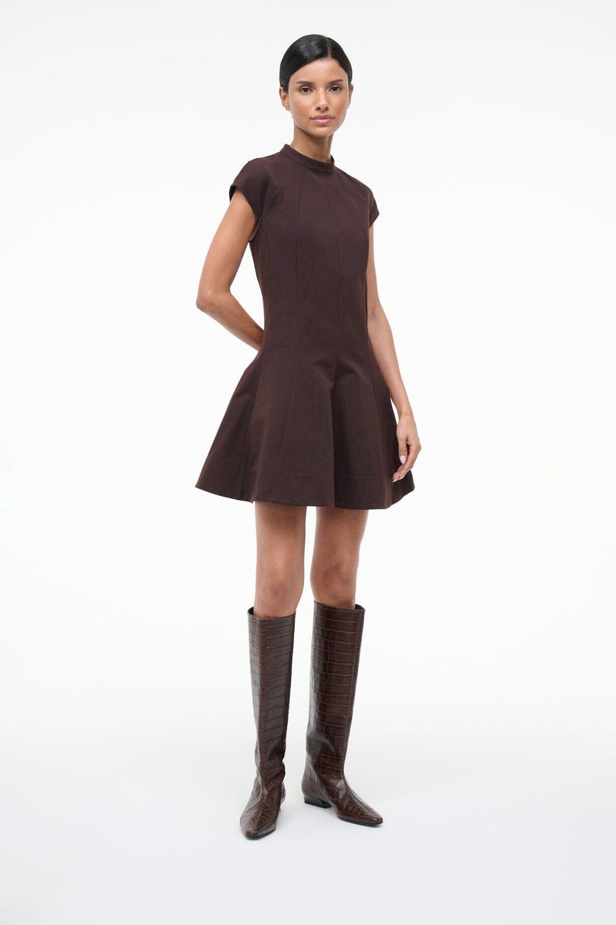 WALLY FLAT BOOT | ESPRESSO CROCO