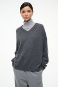 DORIS CASHMERE SWEATER | CHARCOAL
