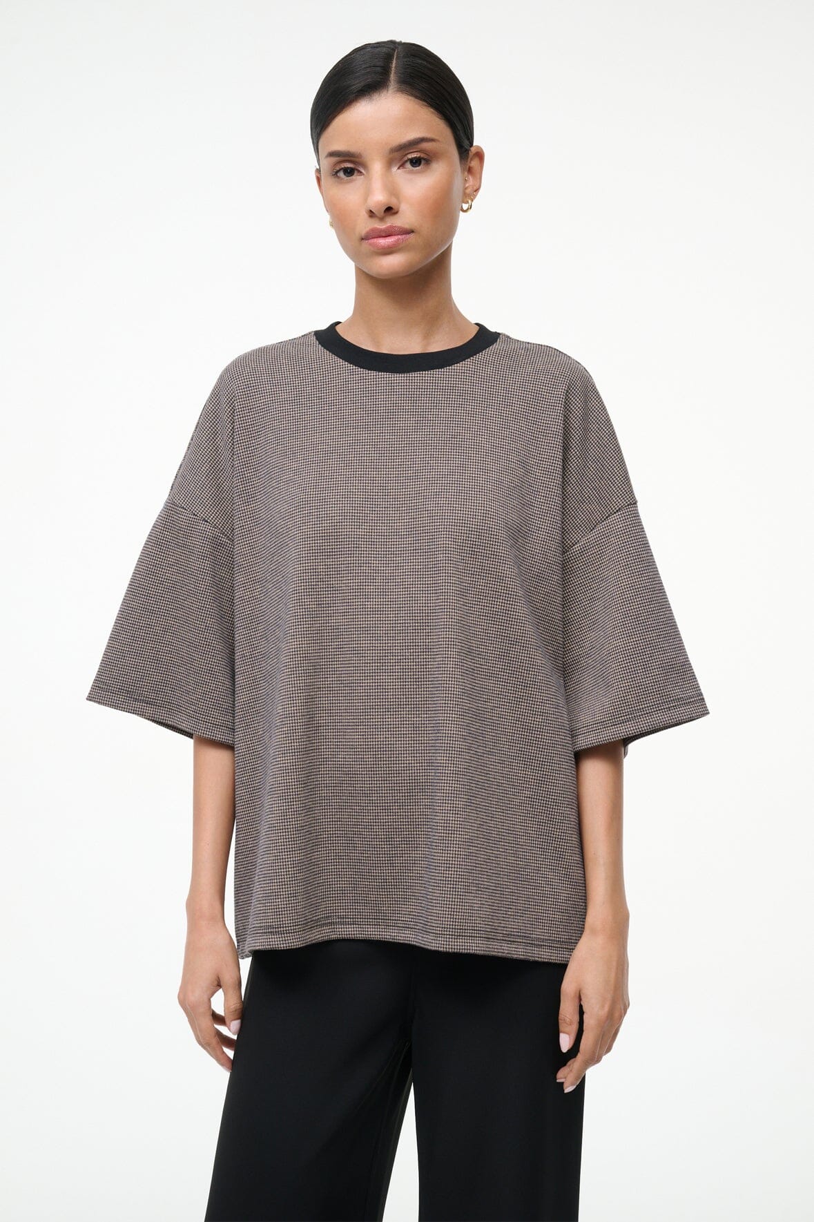 CAPSULE TOP | HOUNDSTOOTH