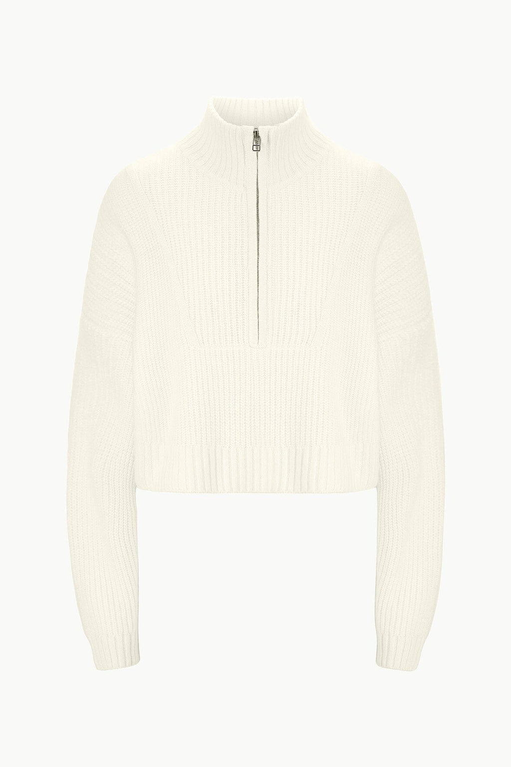 CASHMERE CROPPED HAMPTON SWEATER | IVORY