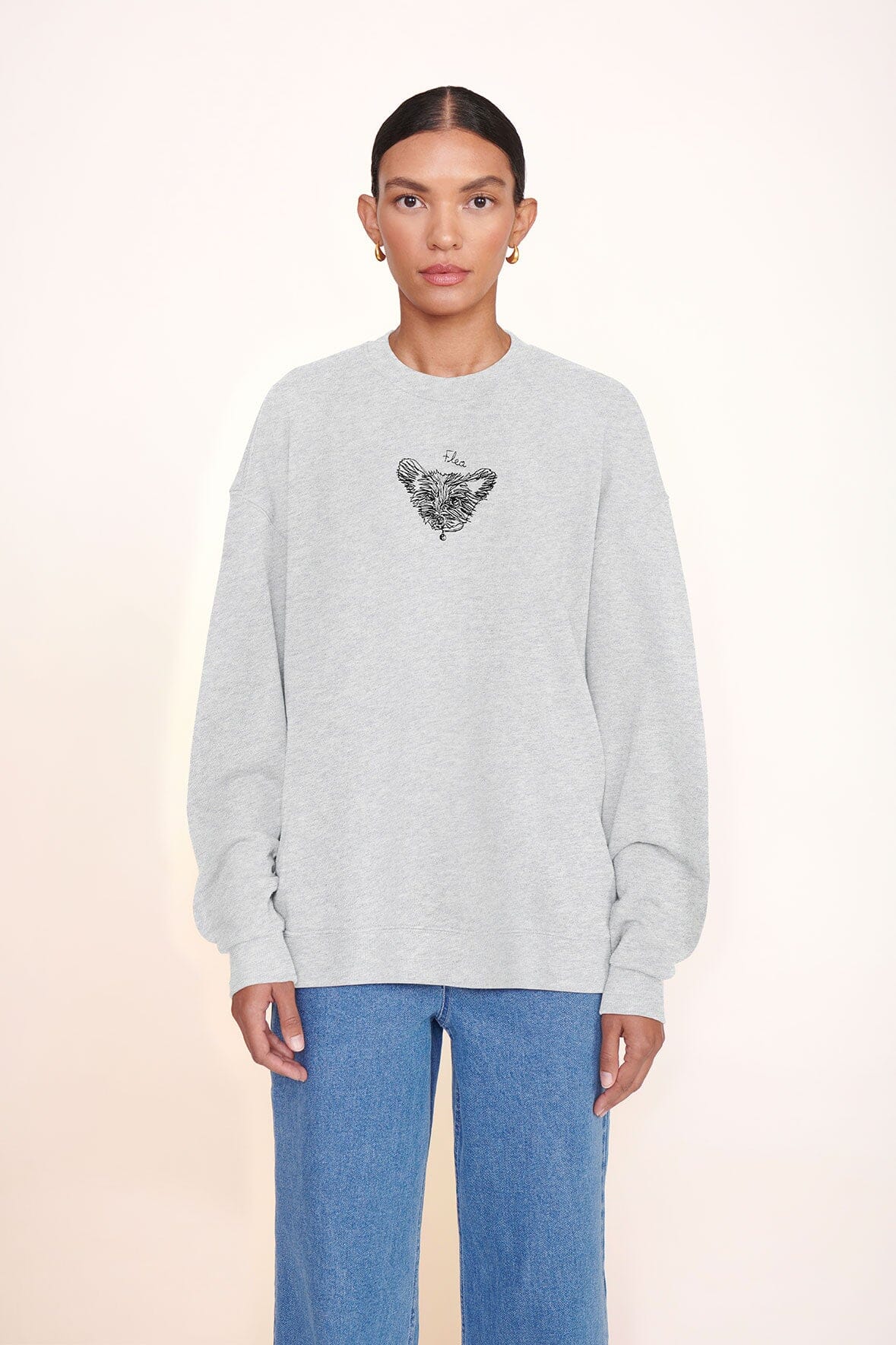 CUSTOM STAUD x C.BONZ OVERSIZED SWEATSHIRT | GREY