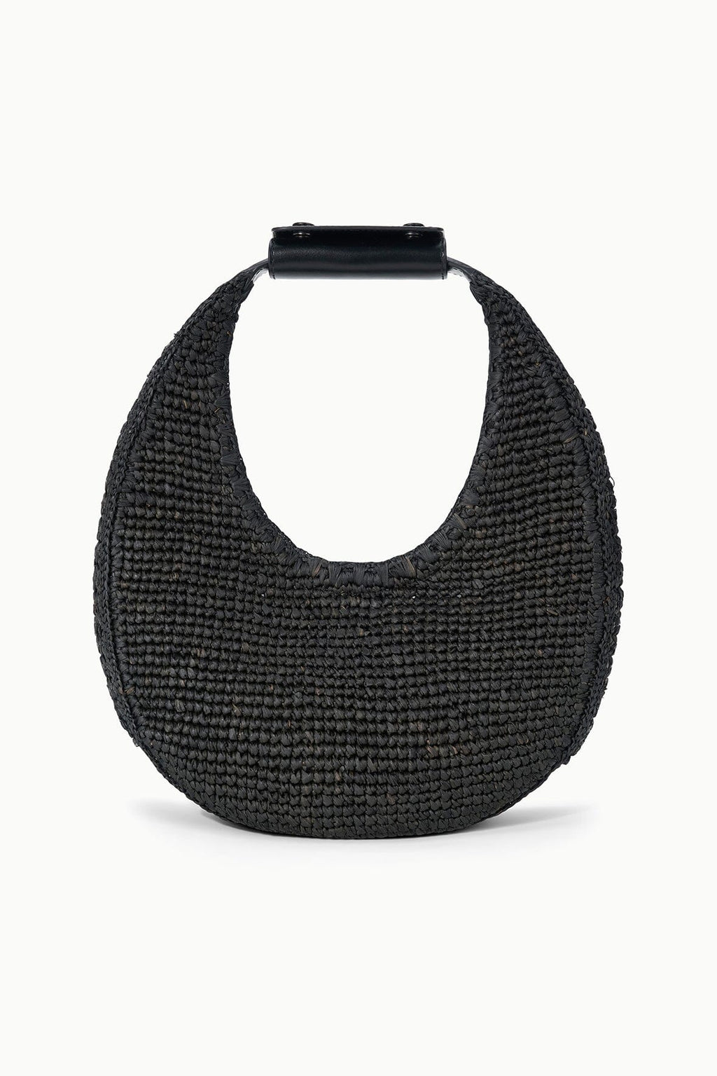 MOON RAFFIA BAG | BLACK RAFFIA