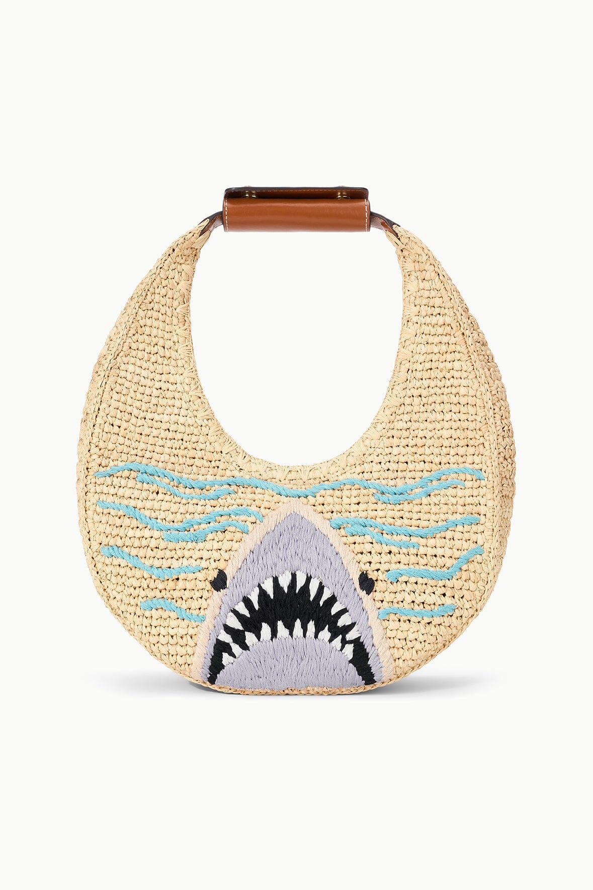 MOON RAFFIA BAG | GREAT WHITE