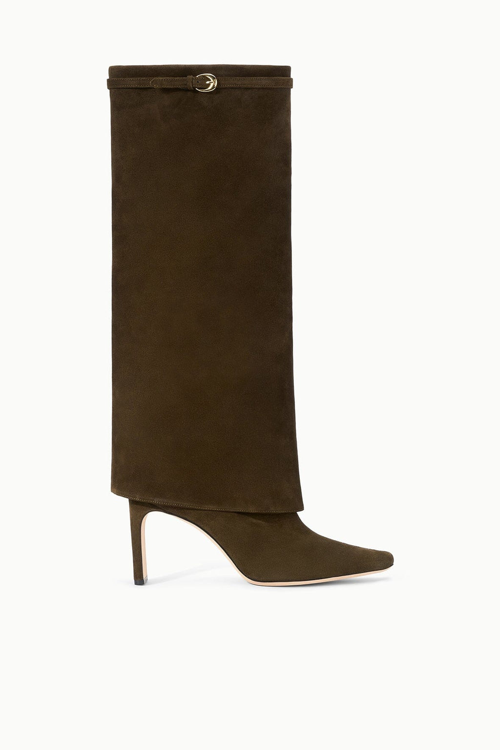 WALLY FOLDOVER HIGH HEEL BOOT | TRUFFLE SUEDE