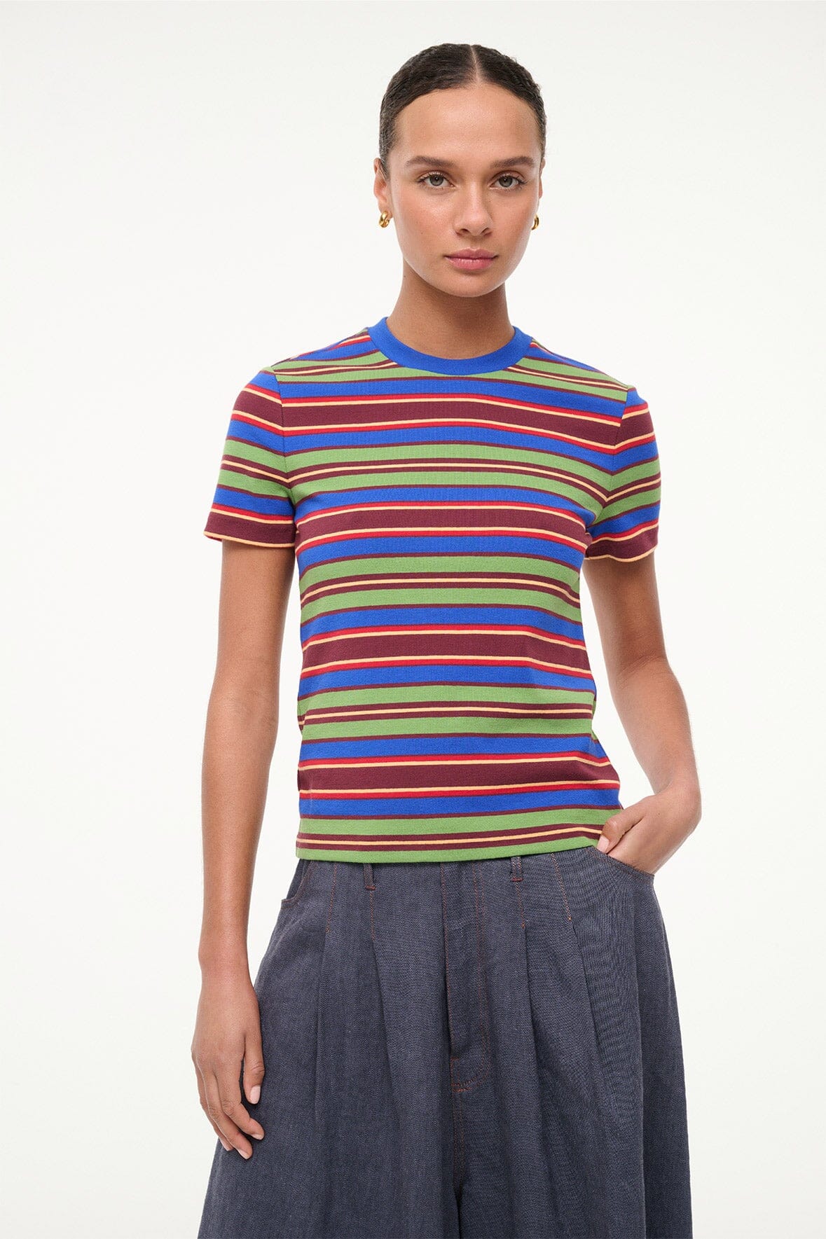 WEEKEND CREW TEE | SPECTRUM STRIPE